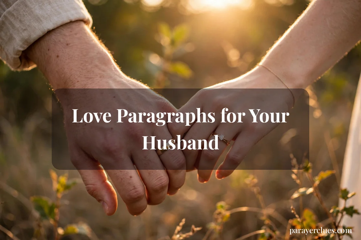 Love Paragraphs for Your Husband