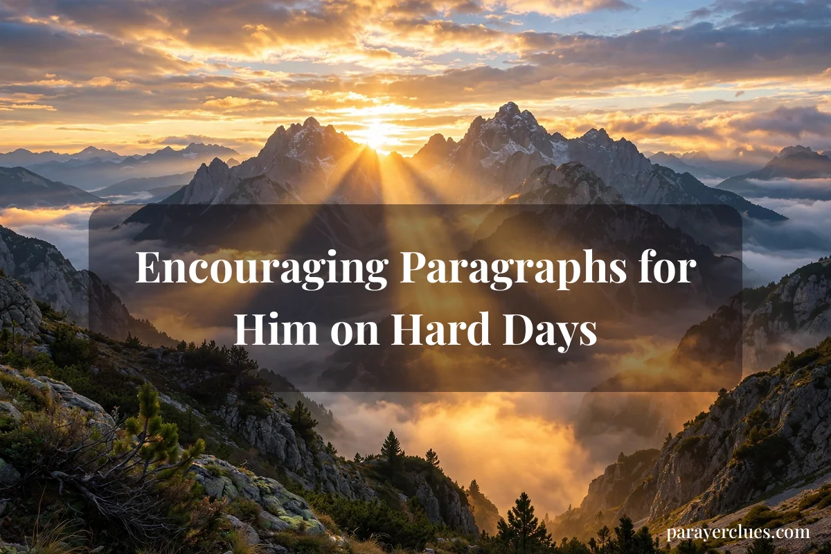 Encouraging Paragraphs for Him on Hard Days