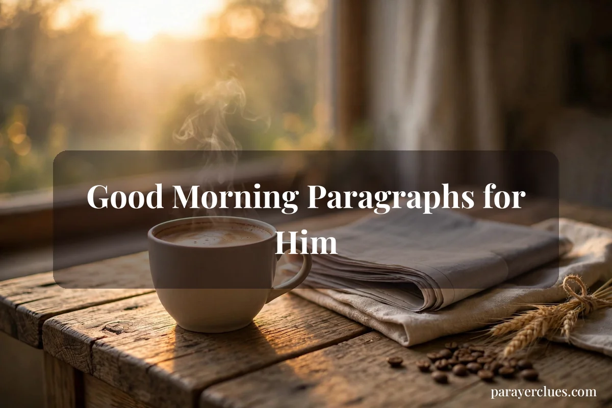 Good Morning Paragraphs for Him