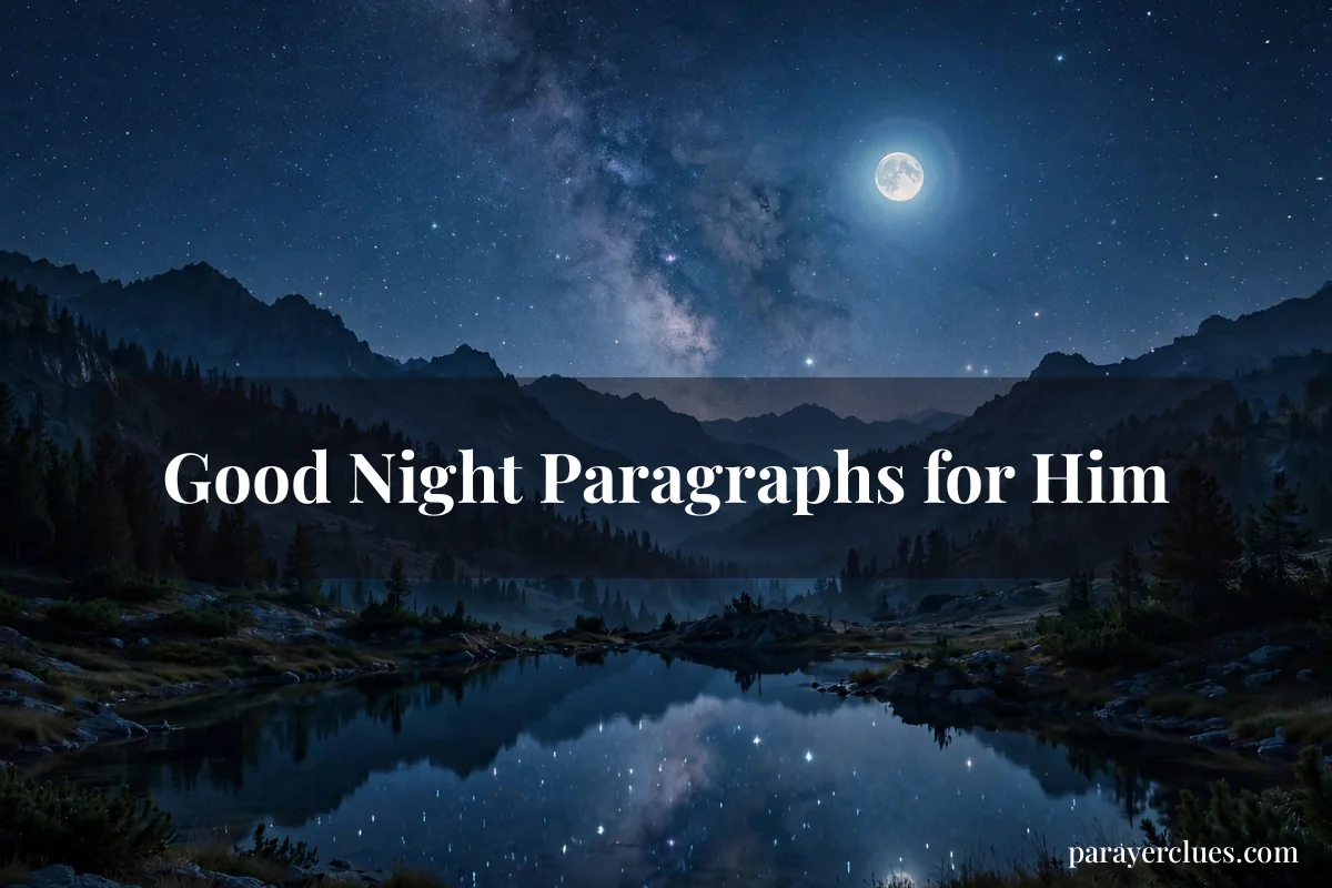 Good Night Paragraphs for Him